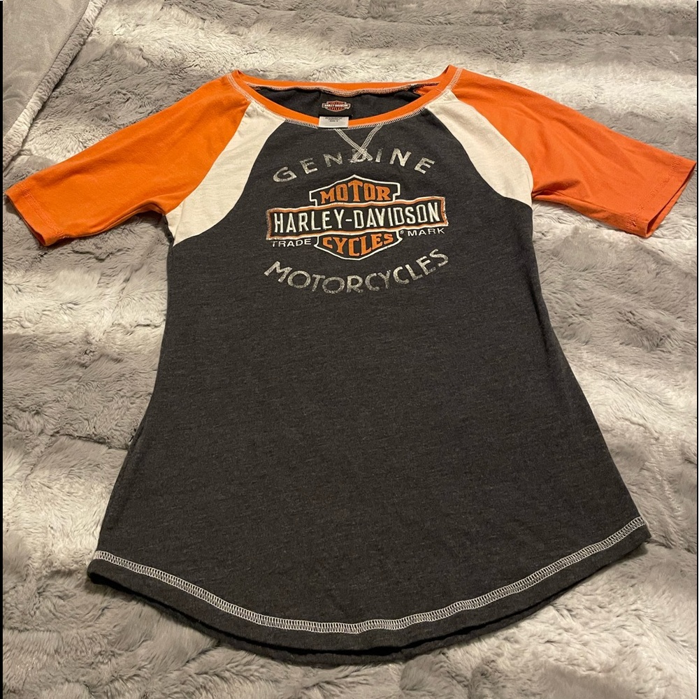 Womens Harley Davidson wine a shirt